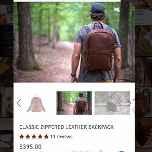 Go Forth Goods Leather Backpack